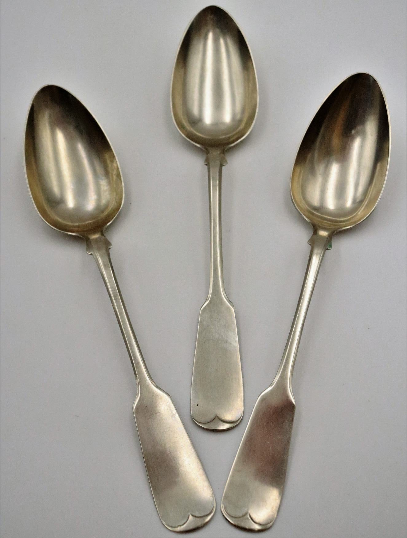 Antique Berndorf Alpaca Dinner Spoons 21 Cm 3 Pieces - Design