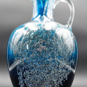 Schott Zwiesel "Florida" - Glass Jug Aqua & Bubbles / Design Löffelhardt 70s #O