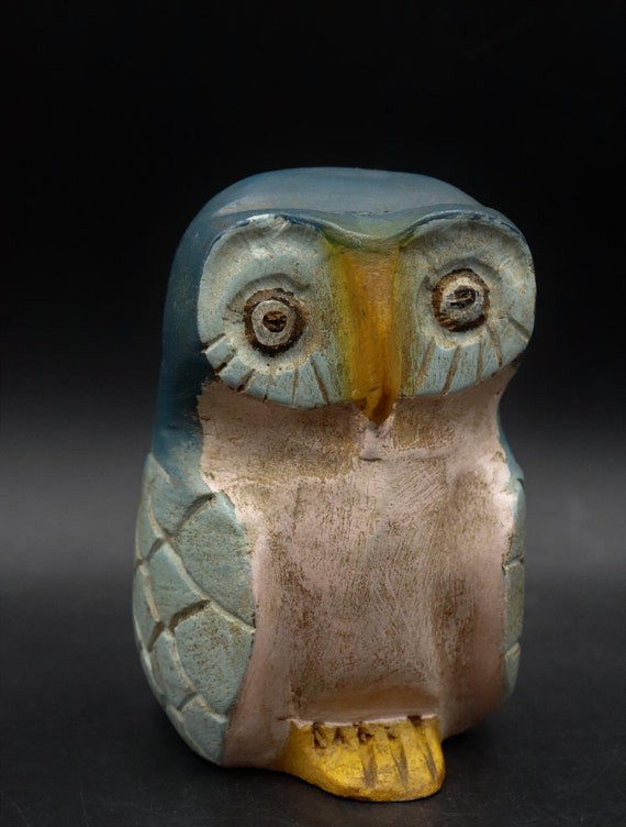 Etsy Relief P Shimmer Handwerk Owl Gold Finland GILDE Figure - With Painted / Wooden