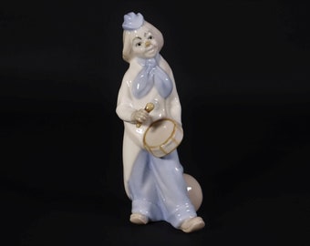 Porzellan Figur / Clown / Trommel / Instrument / Made in Spain #W