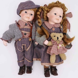 Künstlerpuppen / Porzellankopf / Puppen / 2 Stück #V1