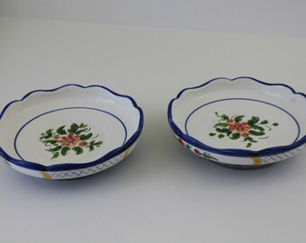 2X WMF Keramik Schalen"Florenz"50er Konfektschale Handgemalt #I