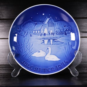 Bing & Gröndahl Christmas plate Jule Aften 1974 Christmas in the village 29#O