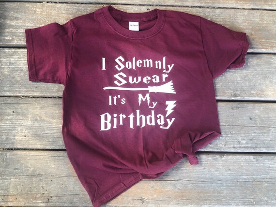I Solemnly Swear It/'s My 7th Birthday T-Shirt Tee Gift Seventh Harry Potter Bday