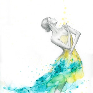 Grace alcohol ink painting