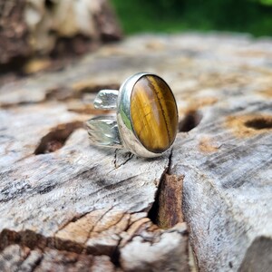 Tiger s eye silver ring