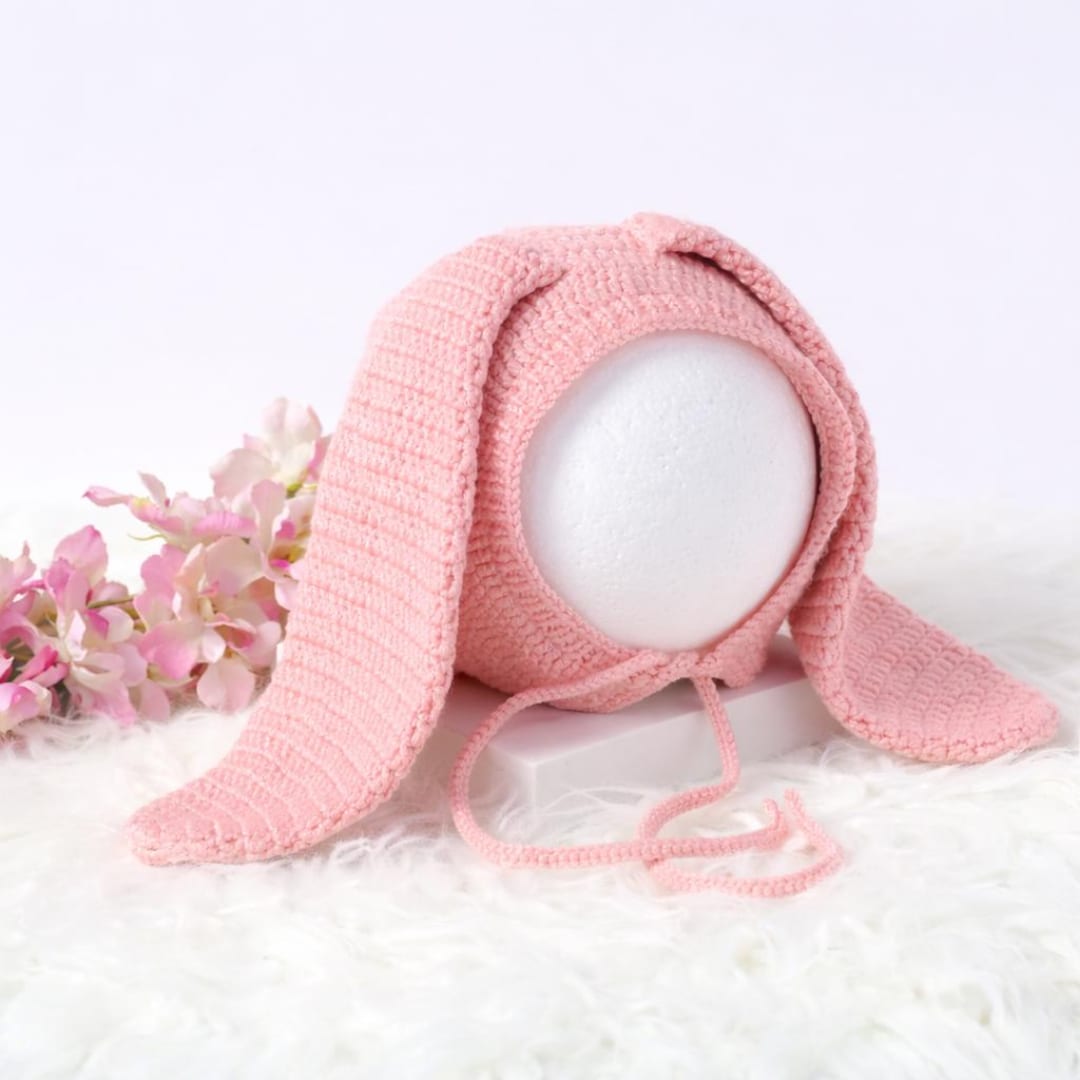 Crochet Baby Bunny Hat With Long Ears, Easter Newborn Photo Prop - Etsy
