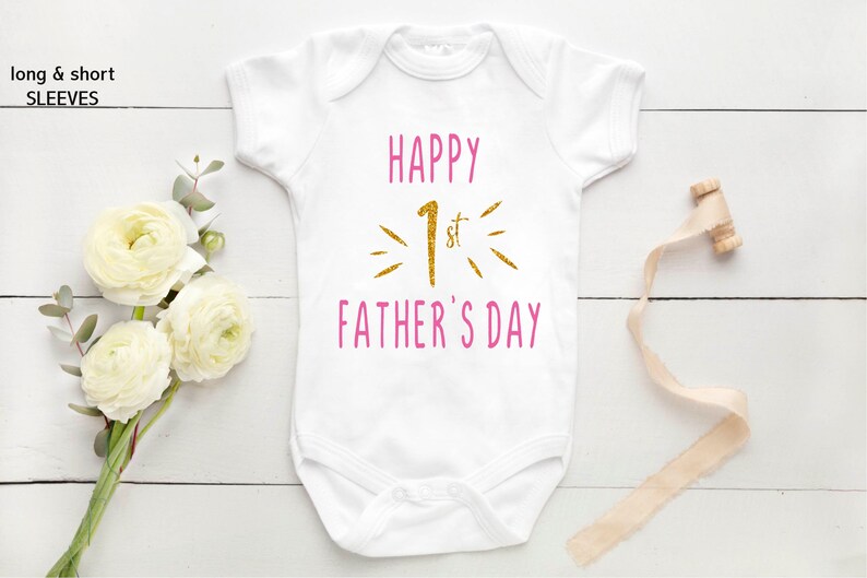 Father/'s Day My First Fathers Day Baby gift Fathers Day Personalised baby clothes Personalised Baby unisex vest