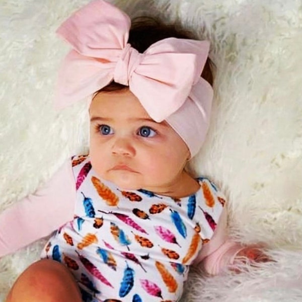 Bandeaux Big Bow / Baby Big Bow / Bandeau fait à la main / Baby Girl Bow and Headband / Baby Head Wraps / Newborn Big Bows for Babies