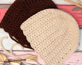 Knitted baby bonnet/baby gift/new-born baby hat/ winter baby and children hat/new baby gift children Baby Bonnet