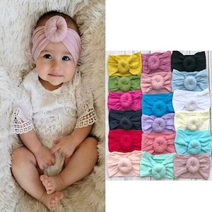 Baby donut headband, Baby and kids nylon turban headband, gift for baby girl, gift for girls, Bestseller headband, Donut headband
