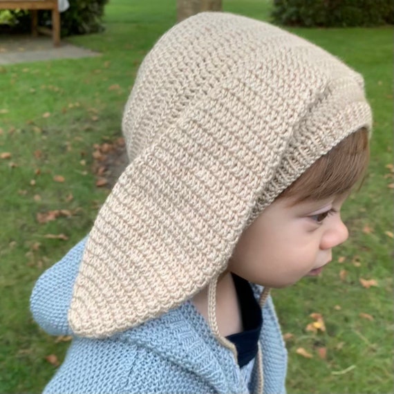 Knitted Baby Hat With Long Bunny Ears 
