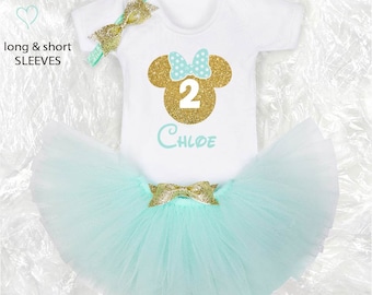 Personalised Second Birthday Outfit, Birthday Girl Tutu Set, Cake Smash Outfit, Second Birthday Party, Gift for Second Birthday