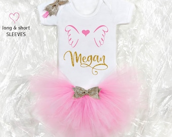 Personalised Baby Shower Gift/Birthday Girl Outfit /Personalised  Baby Tutu outfit/ Cake Smash Outfit