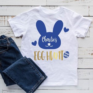 Personalised Easter Kids T-shirt/ Egg hunt Personalised Kids T-Shirts/ Personalised Easter Outfit/ Easter bunny for Girls and Boys Unisex
