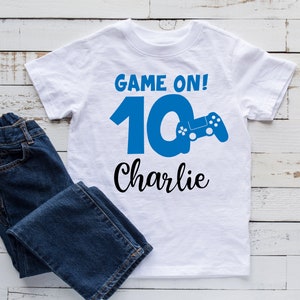 10. Geburtstag T-Shirts/ Personalisierte Kinder T-Shirts / 10. GeburtstagSparty / 10. Geburtstagsgeschenk / Geburtstagsgeschenk für Jungen / Kindergeburtstag
