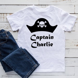 Personalised Kids T-Shirts/ Gift for children/ Captain kids t-shirt/ birthday boy t-shirt