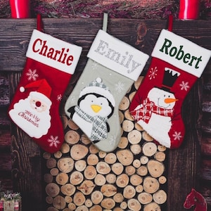 Personalised Christmas Stocking/Santa Christmas stocking/ Reindeer Christmas stocking / Christmas decor/Christmas gift