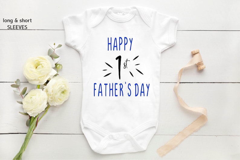 Father/'s Day My First Fathers Day Baby gift Fathers Day Personalised baby clothes Personalised Baby unisex vest