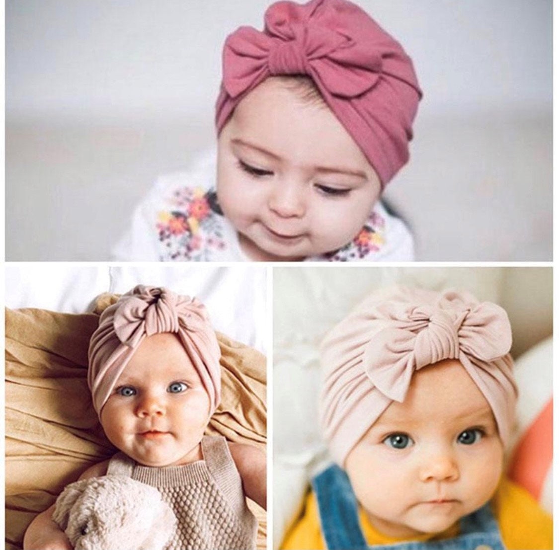 Le Enfant Baby Turban Sweatband - Mauve Pink Le Enfant Baby Turban Sweatband - Mauve Pink