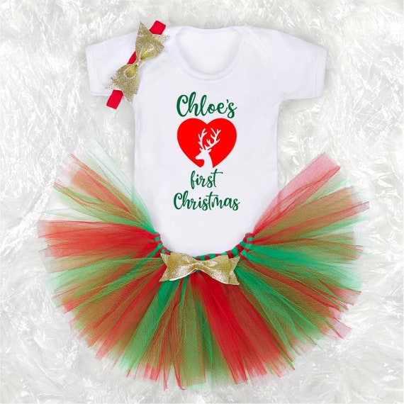 Christmas Baby Party Outfit/first Christmas Tutu Outfit/ Baby