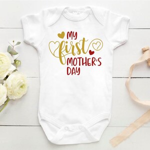 Personalised Mothers Day vest my First Mothers day bodysuit Mothers day  unisex bodysuit