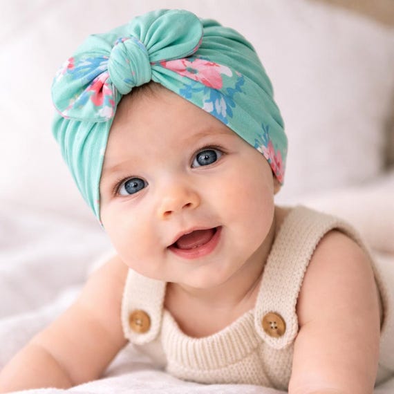Baby Girls Twist Rib Knit Turban Headband – Stretchable Elastic Hair Wrap (Multi)