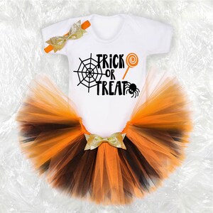 Spersonalizowany strój na pierwsze Halloween dla dziecka Strój na Halloween dla dzieci Sukienka na imprezę Halloween Cukierek albo psikus na Halloween