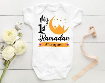 First Ramadan baby bodysuit/Baby Eid Outfit/ First Eid Gift/ Eid Party Costume/ Eid 2022/ Eid party/Eid celebration/Ramadan