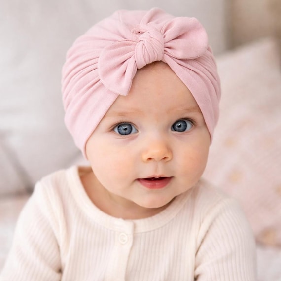 Handmade Baby Turban, Big Bow Head Wrap, Baby Girl Gift - Etsy display picture 2