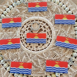 Kiribati double sided acrylic keychains.
