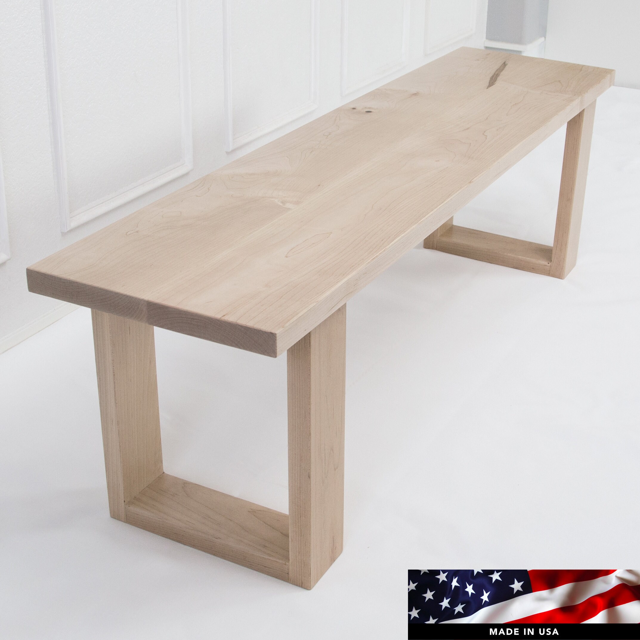 40 Inch Maple Wood Bench For Dining Table Or Entryway Or Etsy