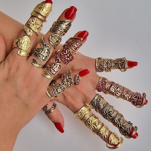 Floral Brass Spoon Ring: Adjustable Boho Flower Ring