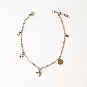 Silver Coin anklet, Stainless steel anklet,Delicate anklet,Gift for her,dainty anklet,Foot braclet,Coin anklet,Beach anklet,Anklet bracelet