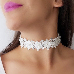 Choker Necklace, Patterned Lace Choker, Choker Necklace, Tattoo Choker, Boho Jewelry, Black Choker,Thin Choker, Trendy Jewelry,Flower choker