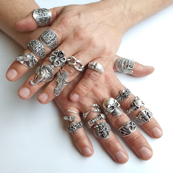 Buy Men Rings, Silver Signed Ring, Men Jewelry, Silver Men Jewelry, Band  Ring, Mens Ring Silver, Fashion Men Ring, Mens Ring, Stacking Ring Gift  Online in India - Etsy