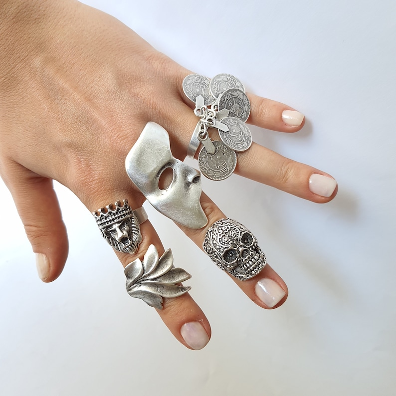 Unique Cute Rings Boho Dangle Rings Statatement Dangle Rings Etsy