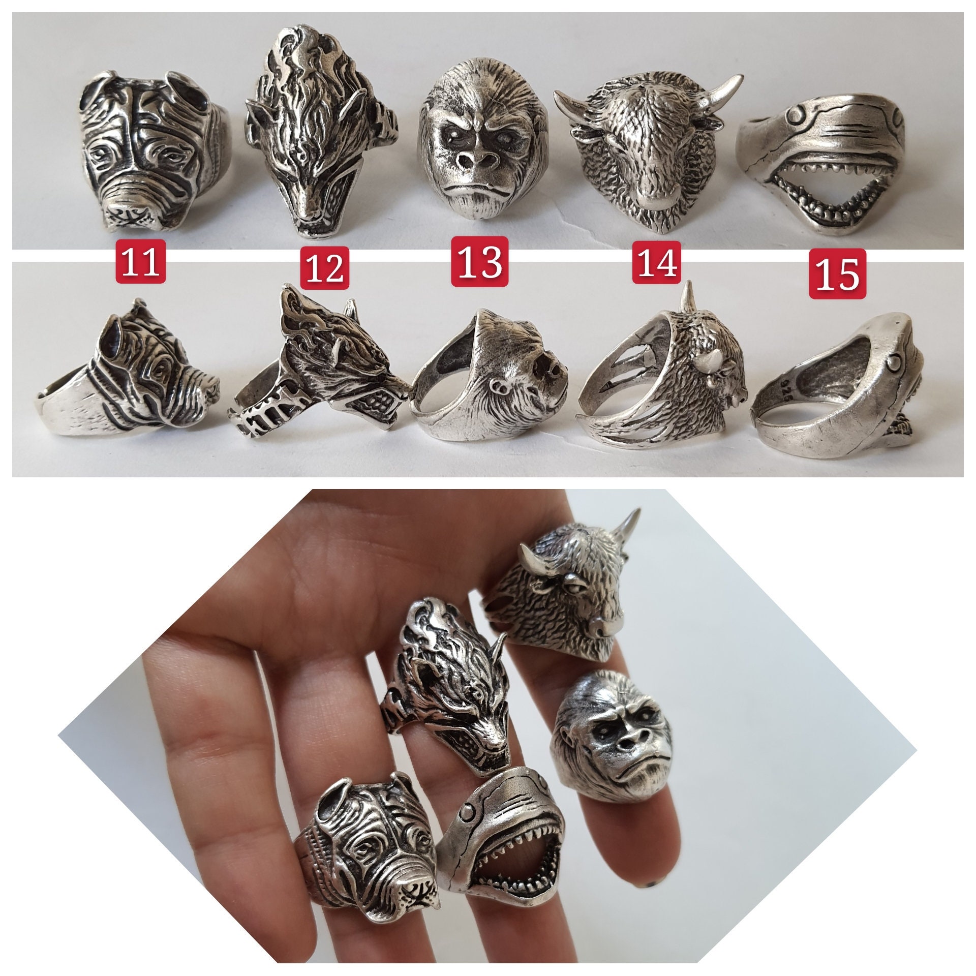 FANSING Jewelry Stainless Steel Gold Lion Head Rings India | Ubuy