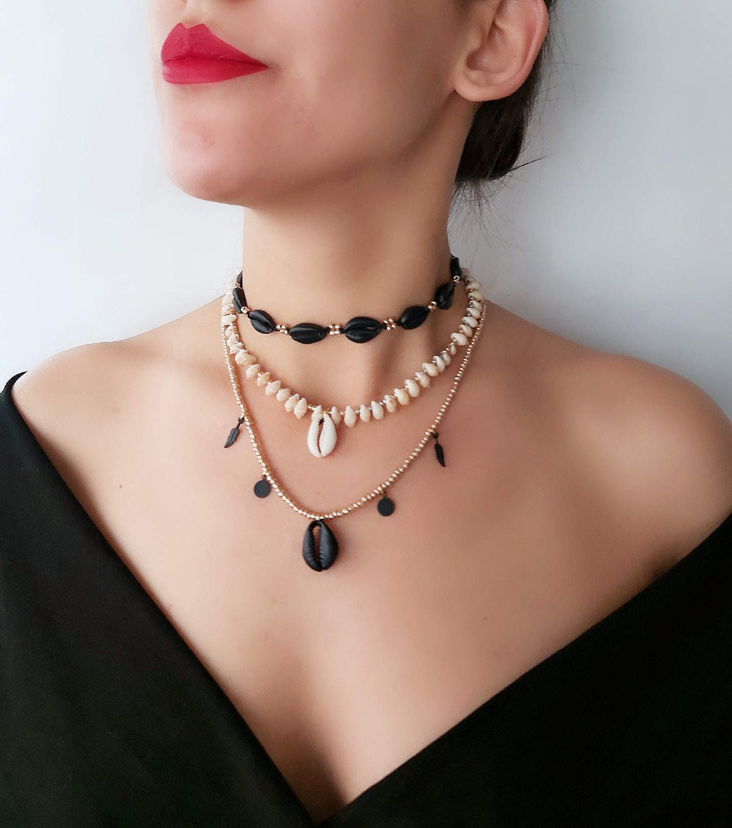 Shell choker deals black
