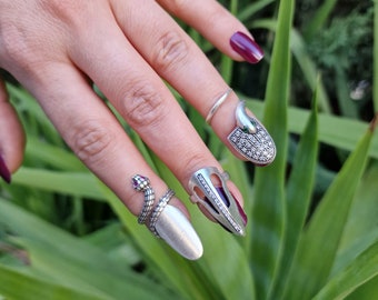 Nail Ring Jewelry Fingertip Zircon Ring Nail Art Ring