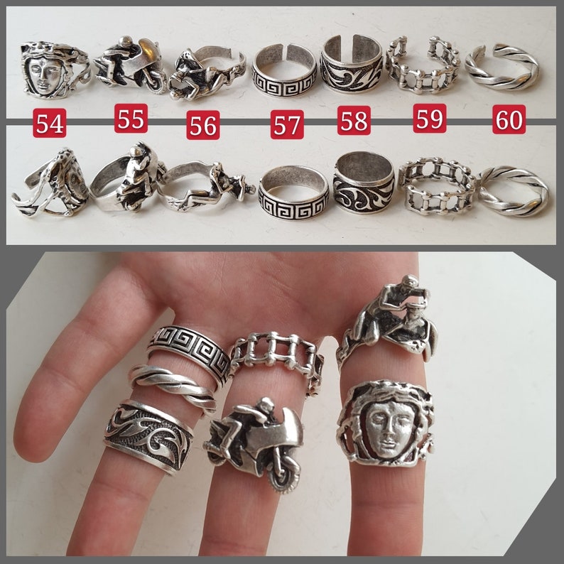 Men rings, Silver signed ring, Men jewelry, Silver men jewelry, Band ring, Mens ring silver, Fashion men ring, Mens ring, Stacking ring Gift image 9