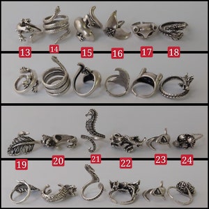 Antique Silver Animal Ring: Adjustable Boho Chic Jewelry - Etsy