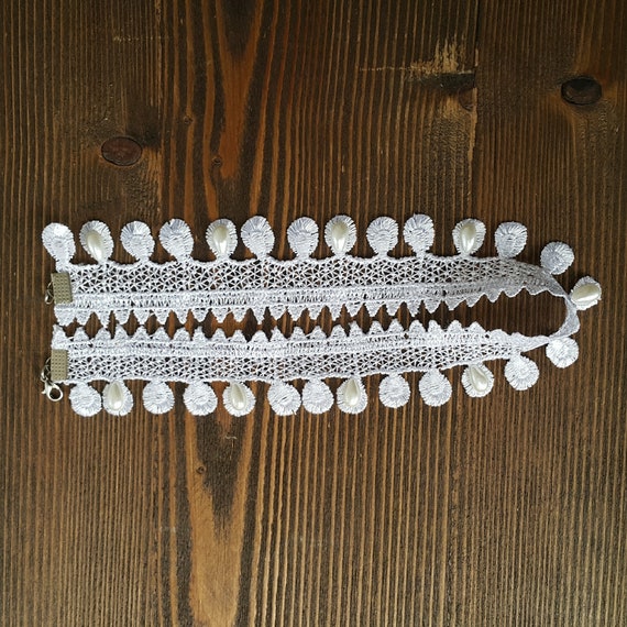 Collana girocollo in pizzo bianco per ragazze Collana gotica