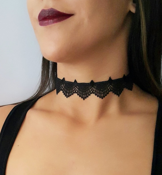 Choker mit schwarzer Spitze: Boho Tattoo Halsband - Etsy sterreich