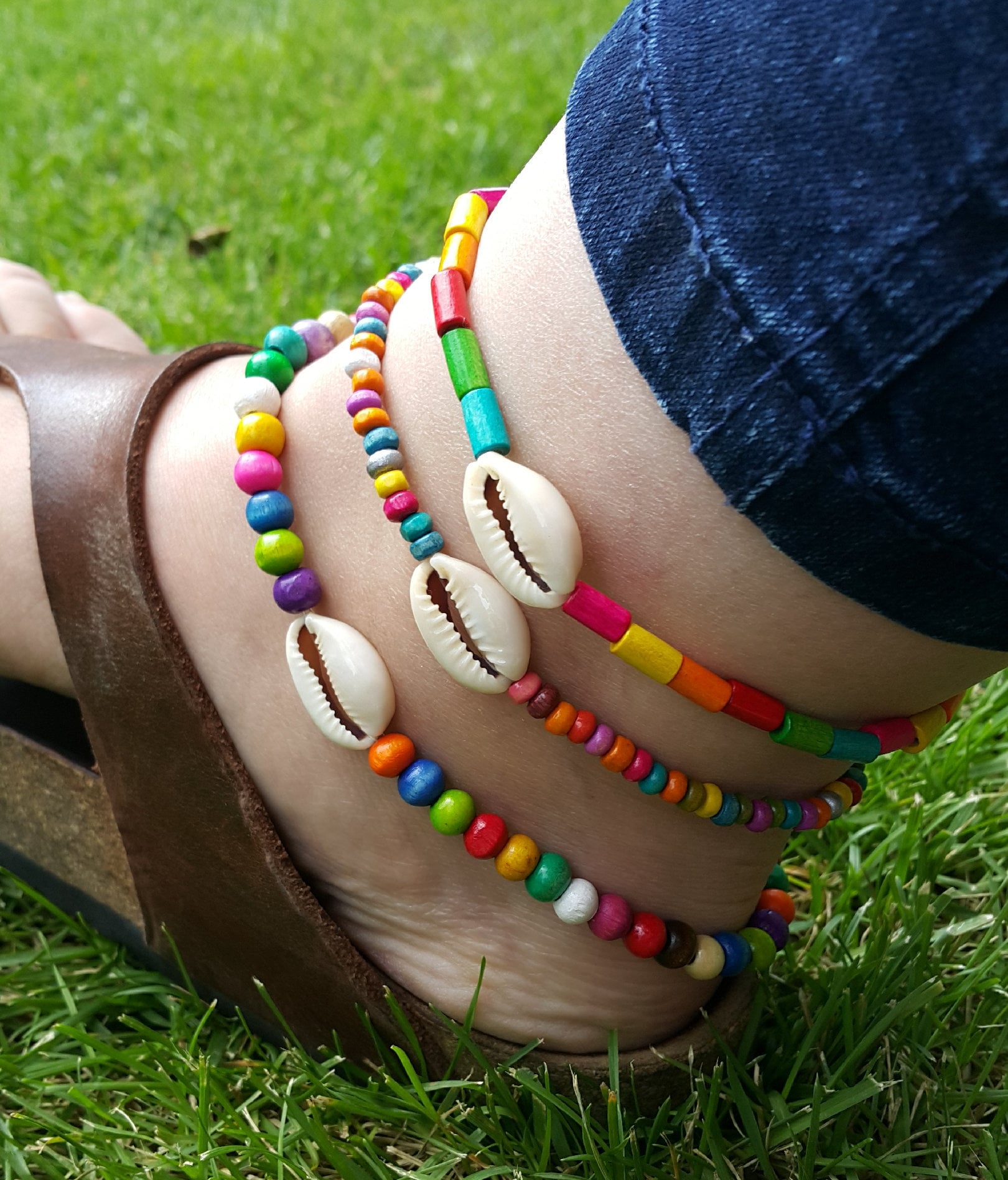 Seashell Jewelry Seashell Anklets Shell Anklet Shell Etsy