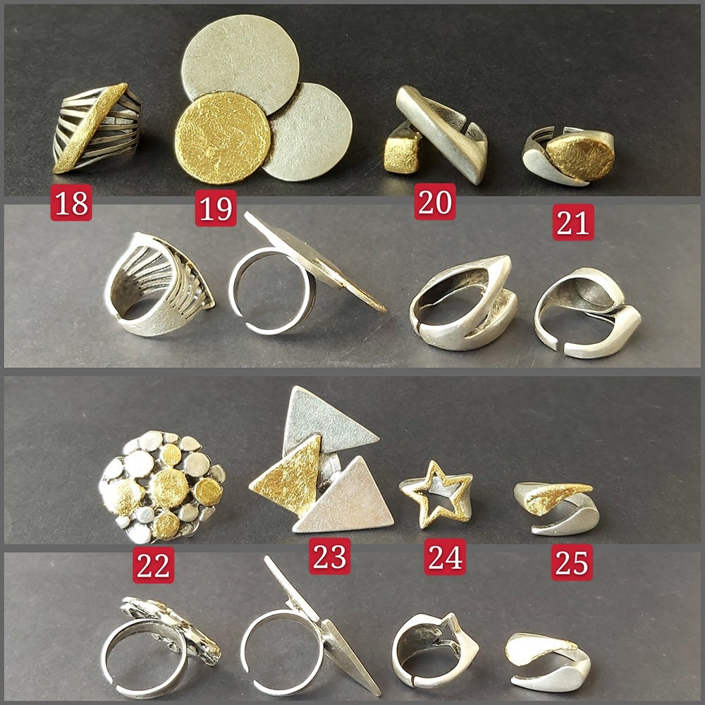 Modernist Ring Boho Ring Gold Silver Ring Stylish Ring | Etsy