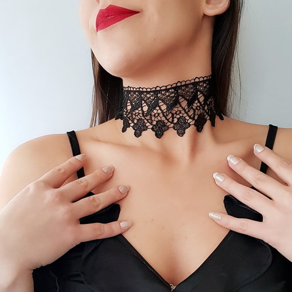 Graduation Gift for Him, Lace Necklace, Gothic Choker, Lace Necklace,  Tattoo Chokers, Lace Choker, Collar Necklace, Sexy Choker, Bohomila 