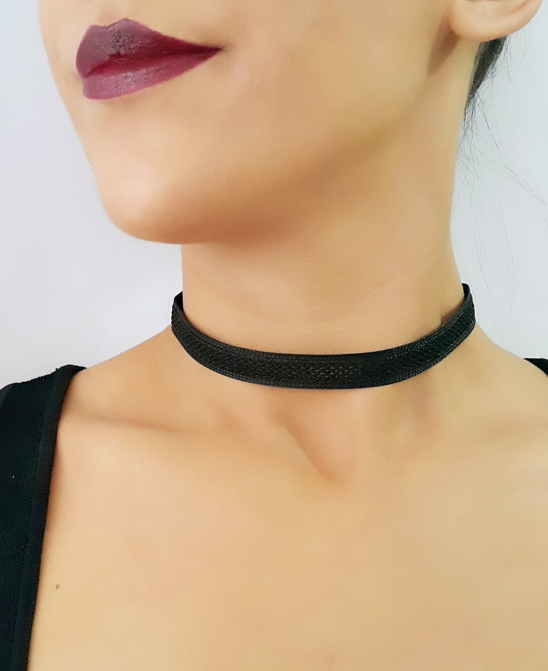 Collana Girocollo Largo In Pizzo Nero Stile Boho Gotico - Collana Vintage In Chiffon E Lega Con Catena Di Estensione - Regalo Per Donna E Ragazza