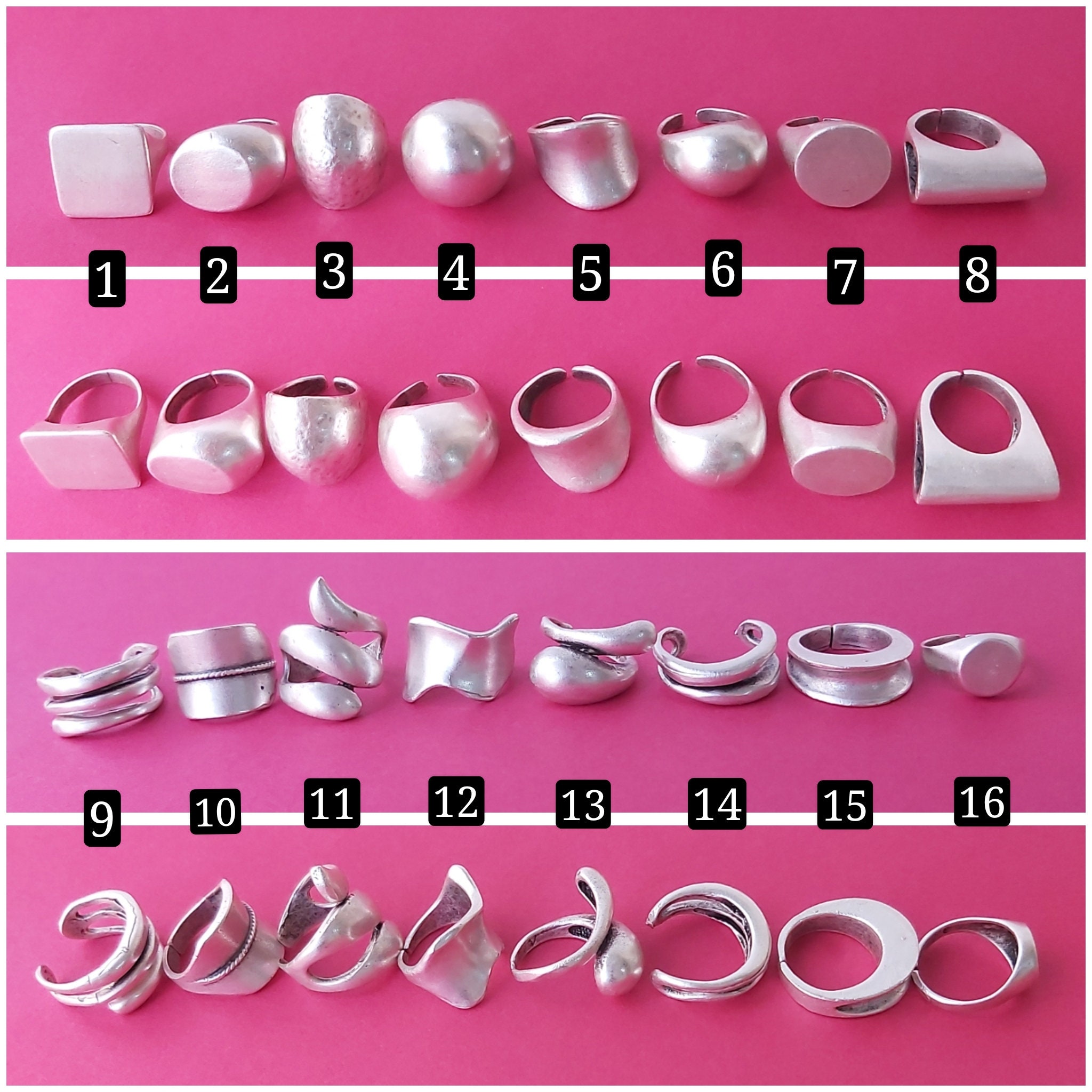 Dome Ring, Geometric Ring, Wide Ring, Silver Chunky Ring