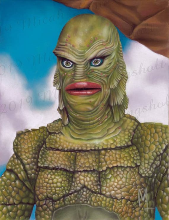 Gillman Creature From The Black Lagoon Canvas Or Fine Art Etsy Gillman Creature From The Black Lagoon Canvas Or Fine Art Etsy